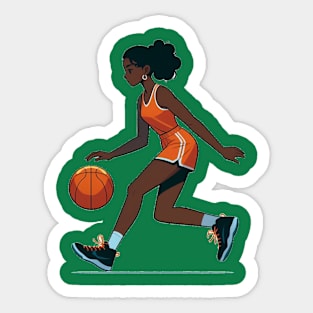 Female basketball player Sticker